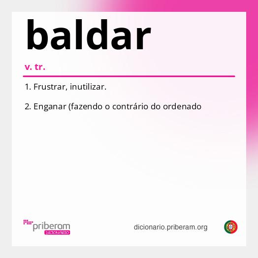 Significado de baldar